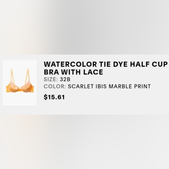 Savage X Fenty NWOT Vibrant Orange Lace Bra - Picture 4 of 4